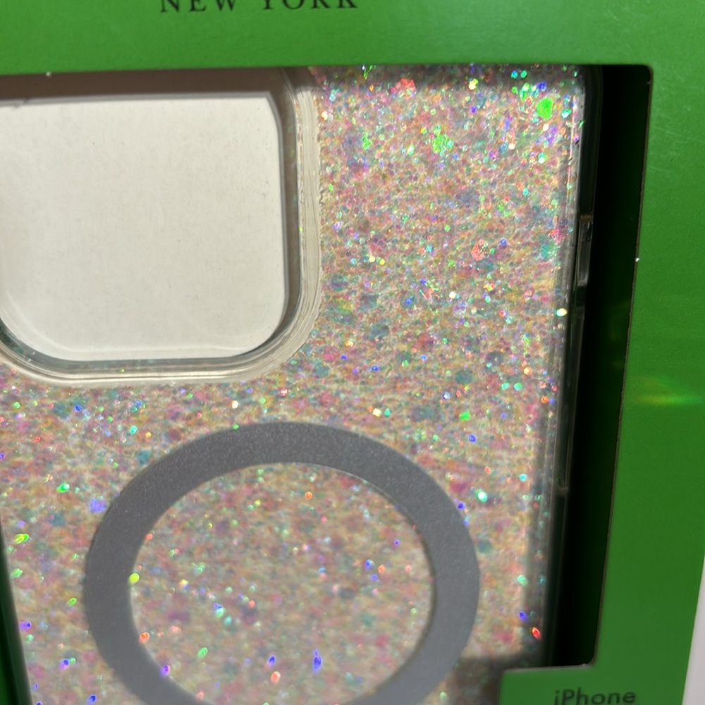 Kate Spade chunky glitter protective hardshell case for iPhone 15 Pro Max - Picture 3 of 5